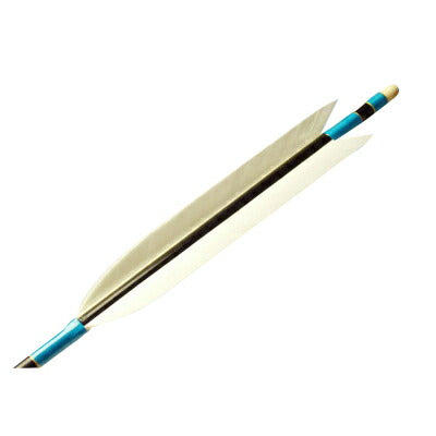 【O-001】Custom Order : オーダー矢 White Fletching - Set of 6 ターキー白羽根
