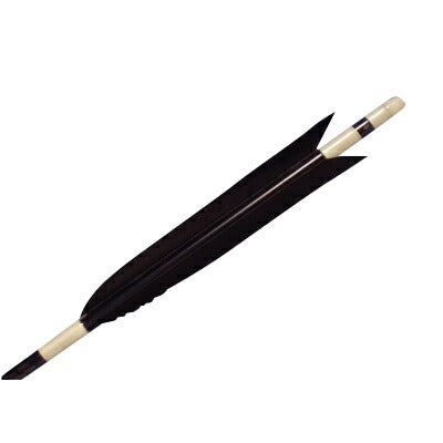 【O-005】Custom Order : オーダー矢 Black Fletching - Set of 6 ターキー黒羽根 6本組