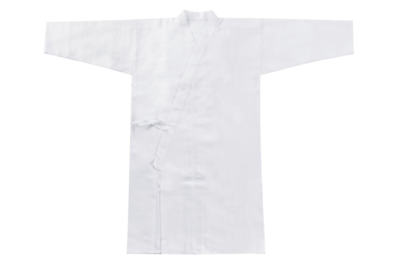 【H-232】 Uwagi - Long Sleeved Winter Unisex Size：S M L 冬用 袖長 上着 男女兼用 後ろポケット付き 白 弓道 弓具 弓道着