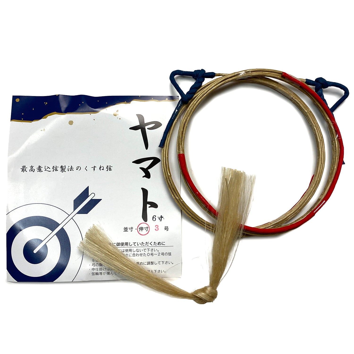 【C-019】 Yamato #3 Roku-sun Nobi [2 strings per package.]  (Synthetic Bowstring)　ヤマト 六寸伸 ３号 ２本入り