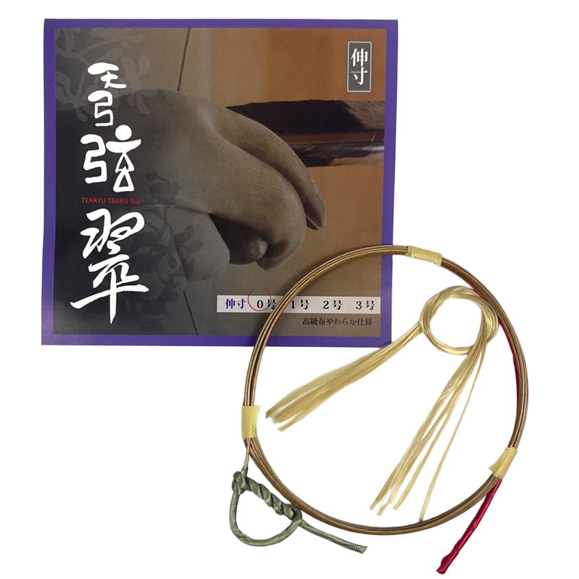 【C-084】 Tenkyu Tsuru Sui - Nami-sun,Ni-sun nobi #0,#1,#2 [1 strings per package.]  (Synthetic Bowstring)　天弓弦 翠 並寸・伸寸 0・1・2号 1本入り 弓道 弓具 弦