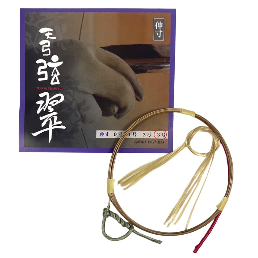 【C-085】 Tenkyu Tsuru Sui - Nami-sun,Ni-sun nobi #3 [1 strings per package.]  (Synthetic Bowstring)　天弓弦 翠 並寸・伸寸 3号 1本入り 弓道 弓具 弦