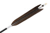 【D-1753】Black wing feather Fletching - Set of 6 (TAKUMI Carbon 75-17S) 黒手羽 匠カーボン 75-17S 6本組