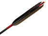 【D-1761】Black wing feather Fletching - Set of 6 (TAKUMI Carbon 80-22) 黒手羽 匠カーボン 80-22