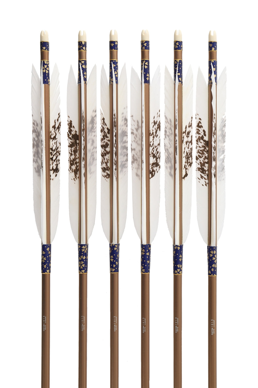 【D-1766】Turkey Hand-dyed 2 ( 6 types )  - Set of 6 (Shaft Size 1913) Easton イーストン ターキー 手染2 1913シャフト 6本組