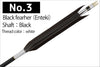 【D-1776】Enteki　White goose ／ Black feather ( 4 types )  - Set of 6 (Shaft Size 1913) Easton イーストン 白グース・黒ヤリ羽根　遠的矢　1913シャフト 6本組