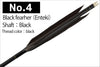 【D-1776】Enteki　White goose ／ Black feather ( 4 types )  - Set of 6 (Shaft Size 1913) Easton イーストン 白グース・黒ヤリ羽根　遠的矢　1913シャフト 6本組