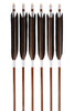 【D-1792】Black Wind feather  ( 5 types )  - Set of 6 (HAYABUSA Carbon 80-25)  黒風切 ハヤブサカーボン 80-25 6本組 5種類