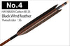 【D-1792】Black Wind feather  ( 5 types )  - Set of 6 (HAYABUSA Carbon 80-25)  黒風切 ハヤブサカーボン 80-25 6本組 5種類