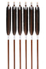 【D-1793】Black Tail feather  ( 5 types )  - Set of 6 (HAYABUSA Carbon 80-25)  黒尾羽 ハヤブサカーボン 80-25 6本組 5種類