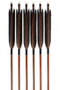 【D-1793】Black Tail feather  ( 5 types )  - Set of 6 (HAYABUSA Carbon 80-25)  黒尾羽 ハヤブサカーボン 80-25 6本組 5種類