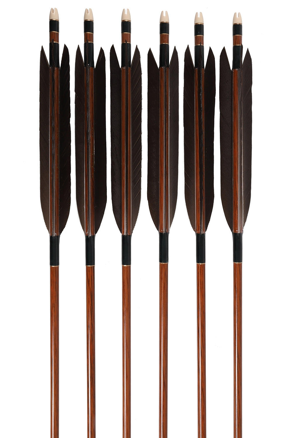 【D-1793】Black Tail feather  ( 5 types )  - Set of 6 (HAYABUSA Carbon 80-25)  黒尾羽 ハヤブサカーボン 80-25 6本組 5種類