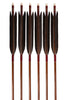 【D-1793】Black Tail feather  ( 5 types )  - Set of 6 (HAYABUSA Carbon 80-25)  黒尾羽 ハヤブサカーボン 80-25 6本組 5種類