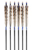 【D-1795】White tip feather  ( 2 types )  - Set of 6 (Shaft Size 1913)  Easton イーストン 白手羽 1913シャフト 6本組 2種類