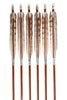 【D-1800】White tail feather  ( 2 types )  - Set of 6  (HAYABUSA Carbon 76-22)  ハヤブサカーボン 76-22 白尾羽  6本組 2種類