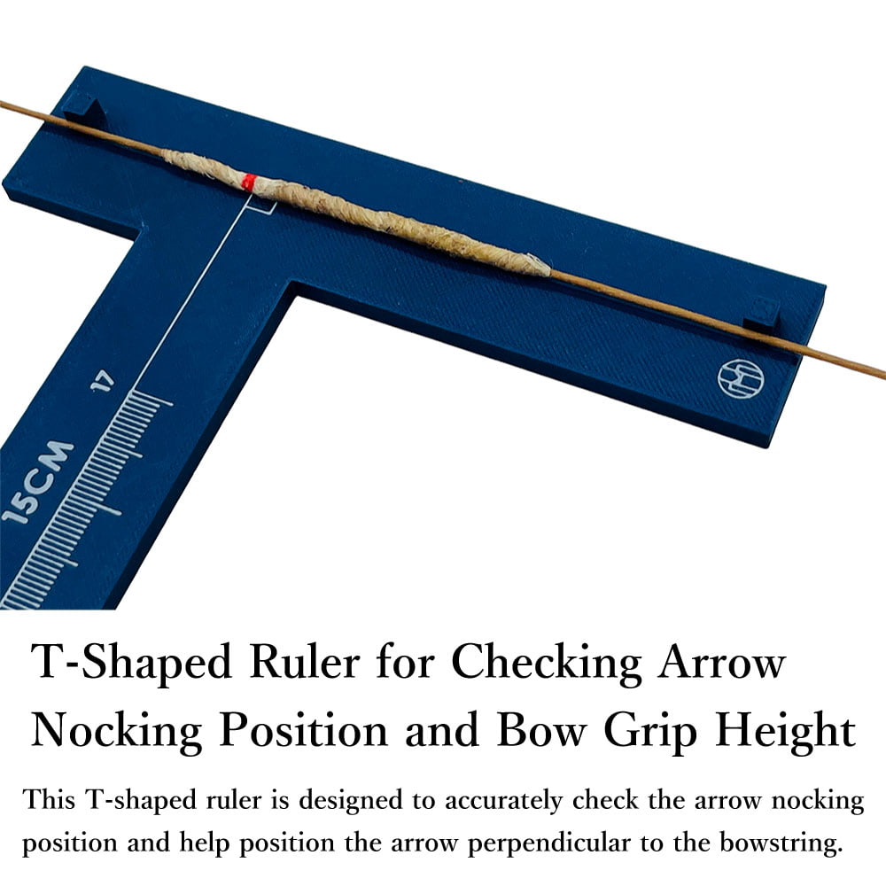 【F-049】T-Square Nocking Gauge （Improved Version） 十文字定規 改 弓 定規 垂直 T字型 矢番え 調整 付属品 弓道 弓具