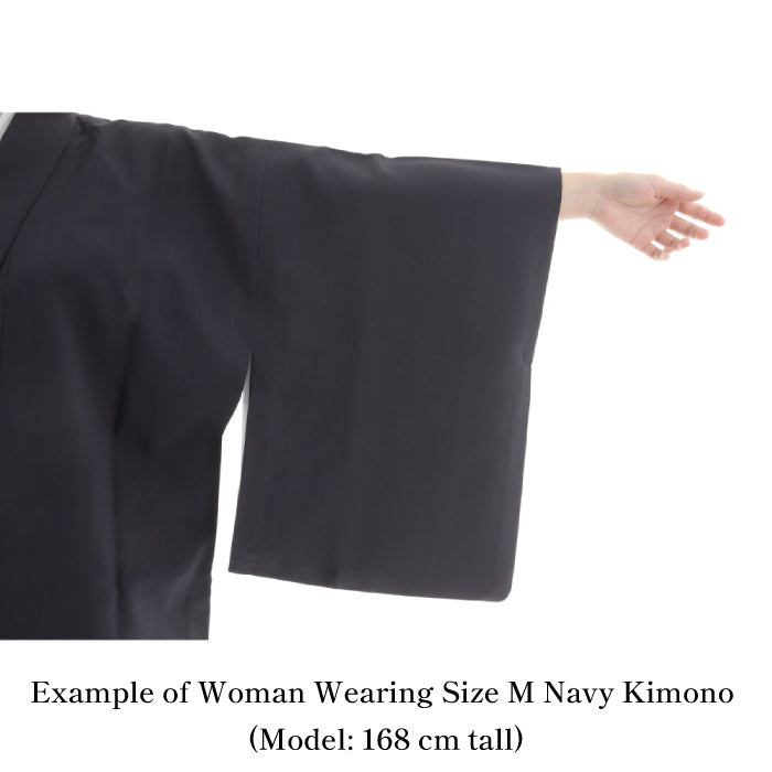 【H-234】 Kimono Juban Set Female （Navy / Black）Size：S・M・ML・L 着物セット 女性用 紺 黒 弓道 弓道着