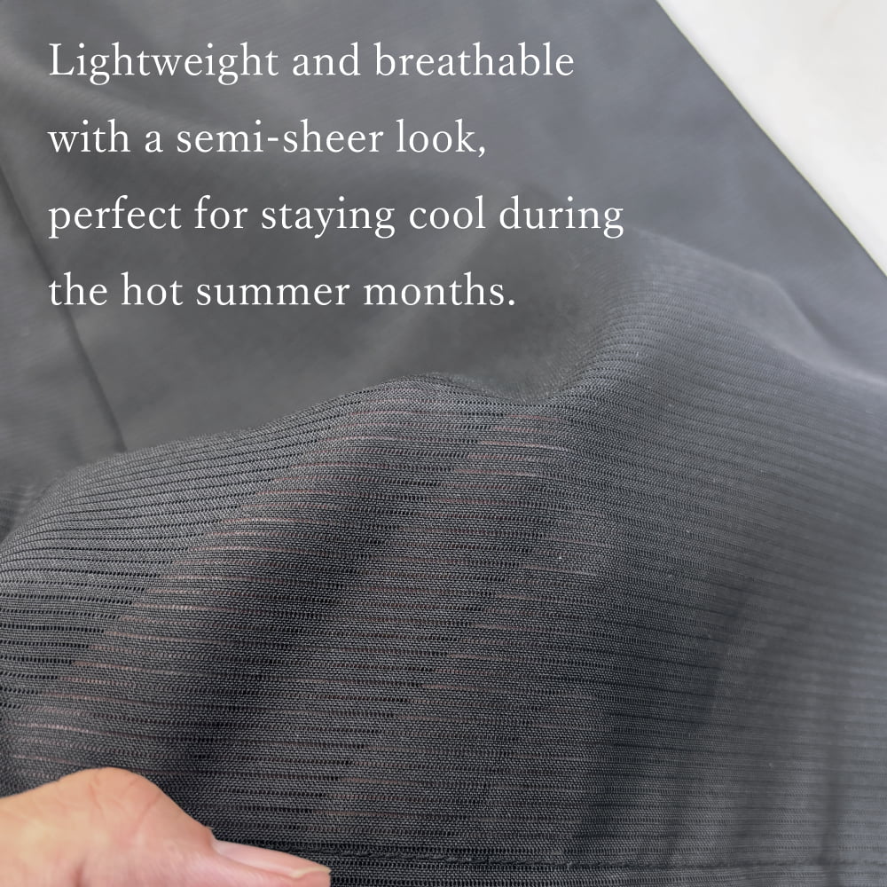 【H-289】 Kimono （for summer） - Ro - Size：S-LL 着物 夏用 絽 男性用 女性用 小～特大 黒色 ポリエステル100% 弓道 弓具 弓道着