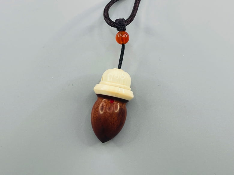 【J-189】 Giriko & Fudeko Holder - Konaire (Acorn-shaped / Drum-shaped) 粉入れ どんぐり型 太鼓型 ミニ ぎり粉 ふで粉 弓道 弓具