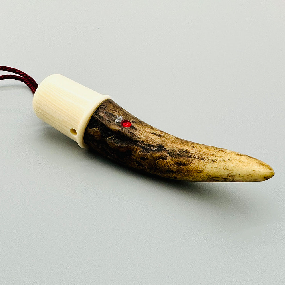 【J-197】 Mini Giriko Holder (Deer Horn) ミニ鹿角製 ギリ粉入れ