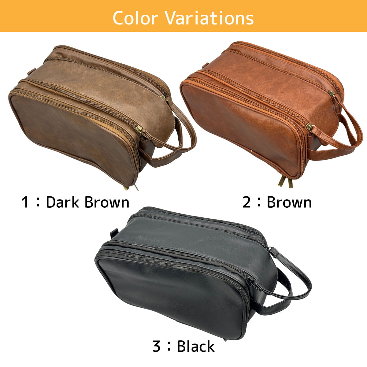 【J-211】 Yugake Case - Dual side compartments  ゆがけ入れ 両サイド収納 全3色 カケ用 人工皮革製 ゆがけ かけ 保護 持ち運び 弓道 弓具