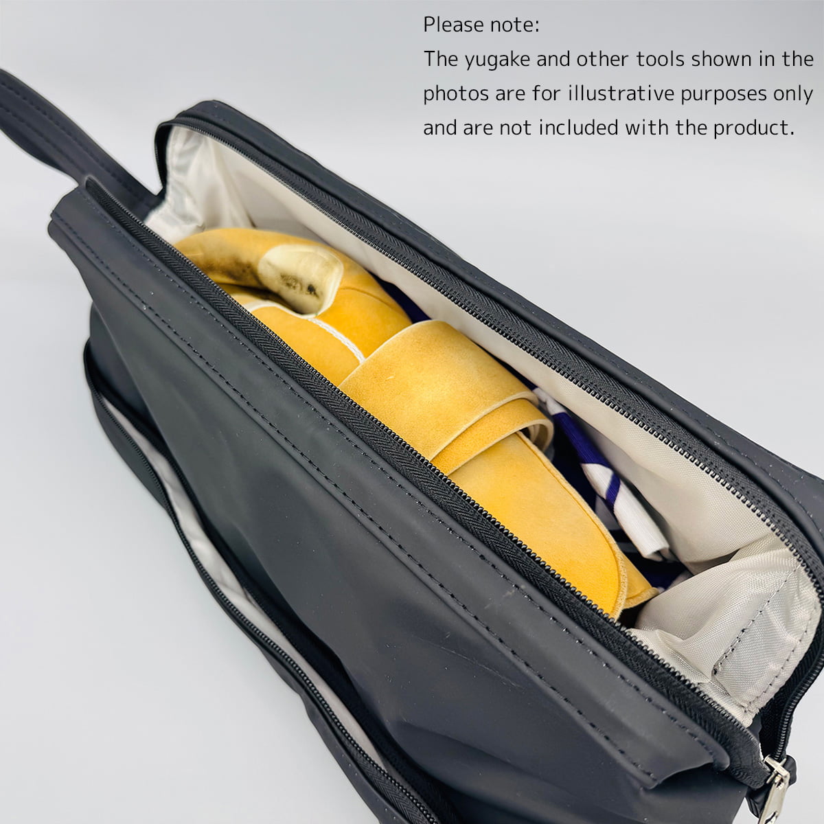 【J-212】 Yugake Case - Bottom storage compartment  ゆがけ入れ 底部収納 全5色 カケ用 人工皮革製 ゆがけ かけ 保護 持ち運び 弓道 弓具