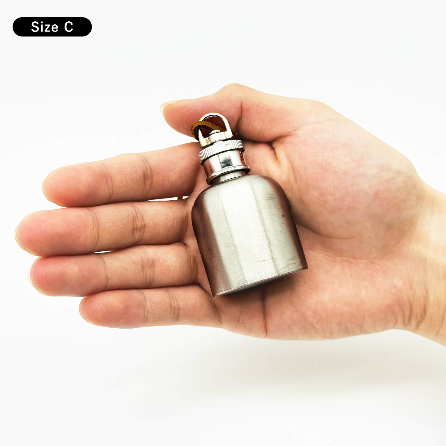 【J-213】Stainless Steel Calligraphy Powder Container with Funnel ステンレス製筆粉入れ 漏斗セット 選べる3サイズ