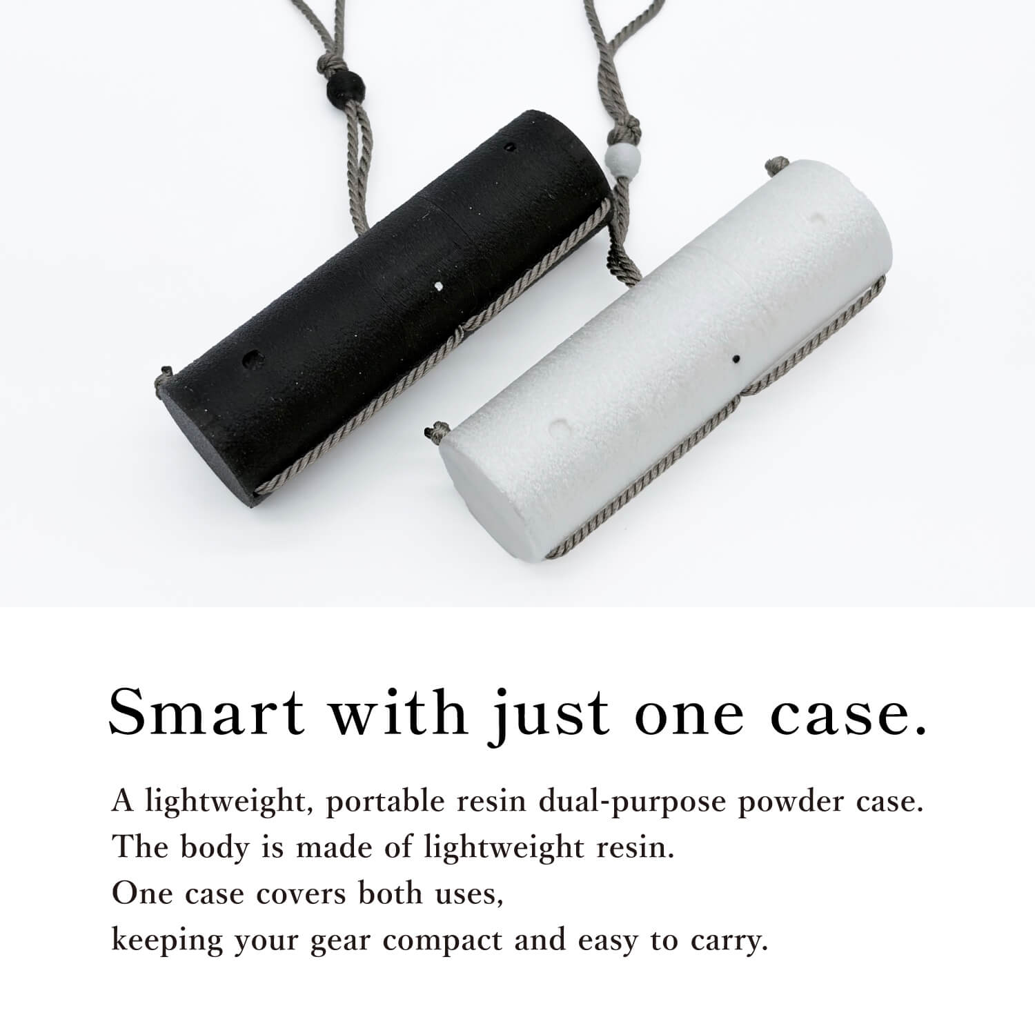 【J-214】Resin Giriko/Fudeko Dual-Purpose Powder Case 樹脂製 ギリ粉・フデ粉両用粉入れ