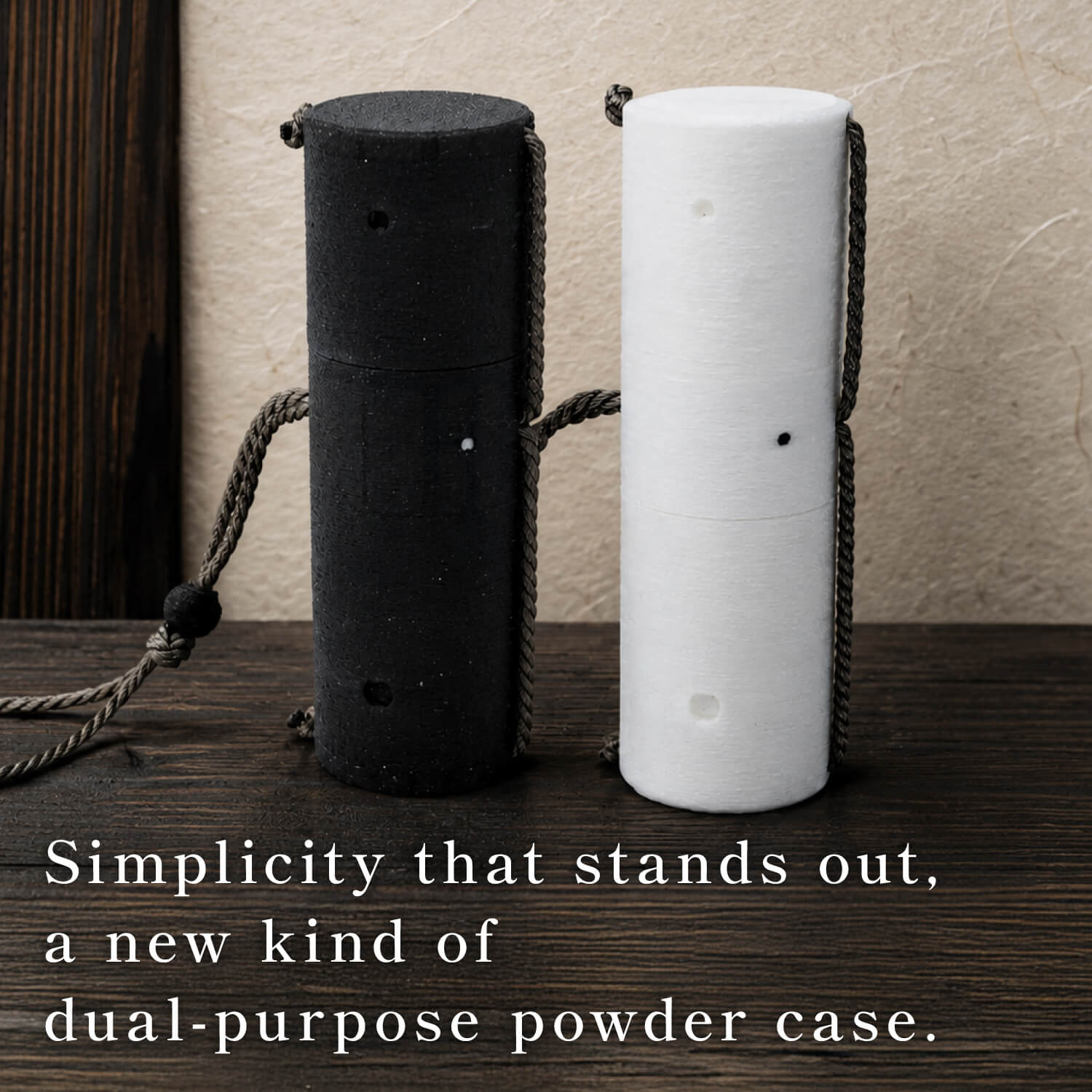 【J-214】Resin Giriko/Fudeko Dual-Purpose Powder Case 樹脂製 ギリ粉・フデ粉両用粉入れ