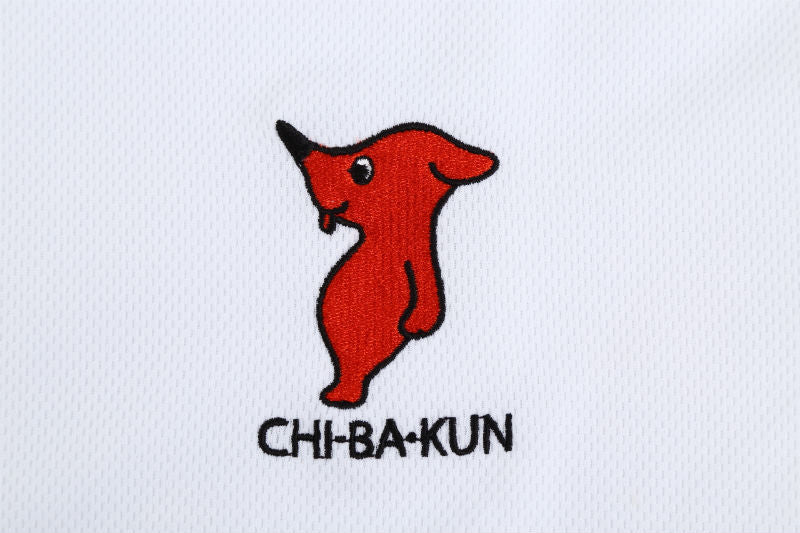 【L-108】Chiba-kun Polo Shirt【White】 SS～3L チーバ君 ドライポロシャツ 白 ホワイト ポロシャツ 【チーバくんグッズ】