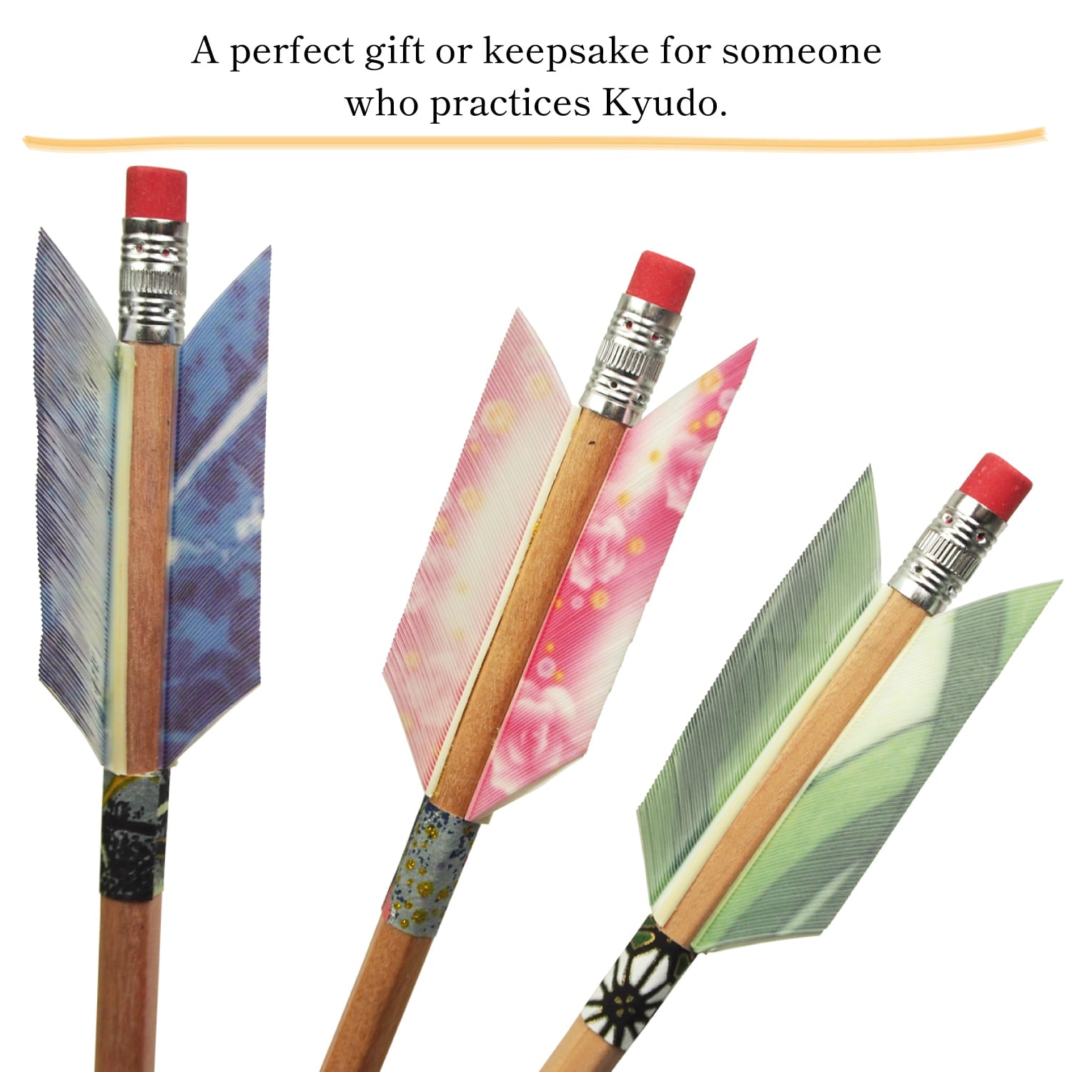 【L-121】Yaryu Original Pencil Arrow （KYUDO GOODS）　矢龍オリジナルえんぴつ矢 鉛筆矢 弓道グッズ 弓道 弓具 プレゼント 記念品