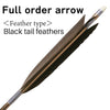 【O-018】Custom Order ： オーダー矢 black tail feathers - Set of 6 - Shaft 1913 2014 2015 黒尾羽 ６本組