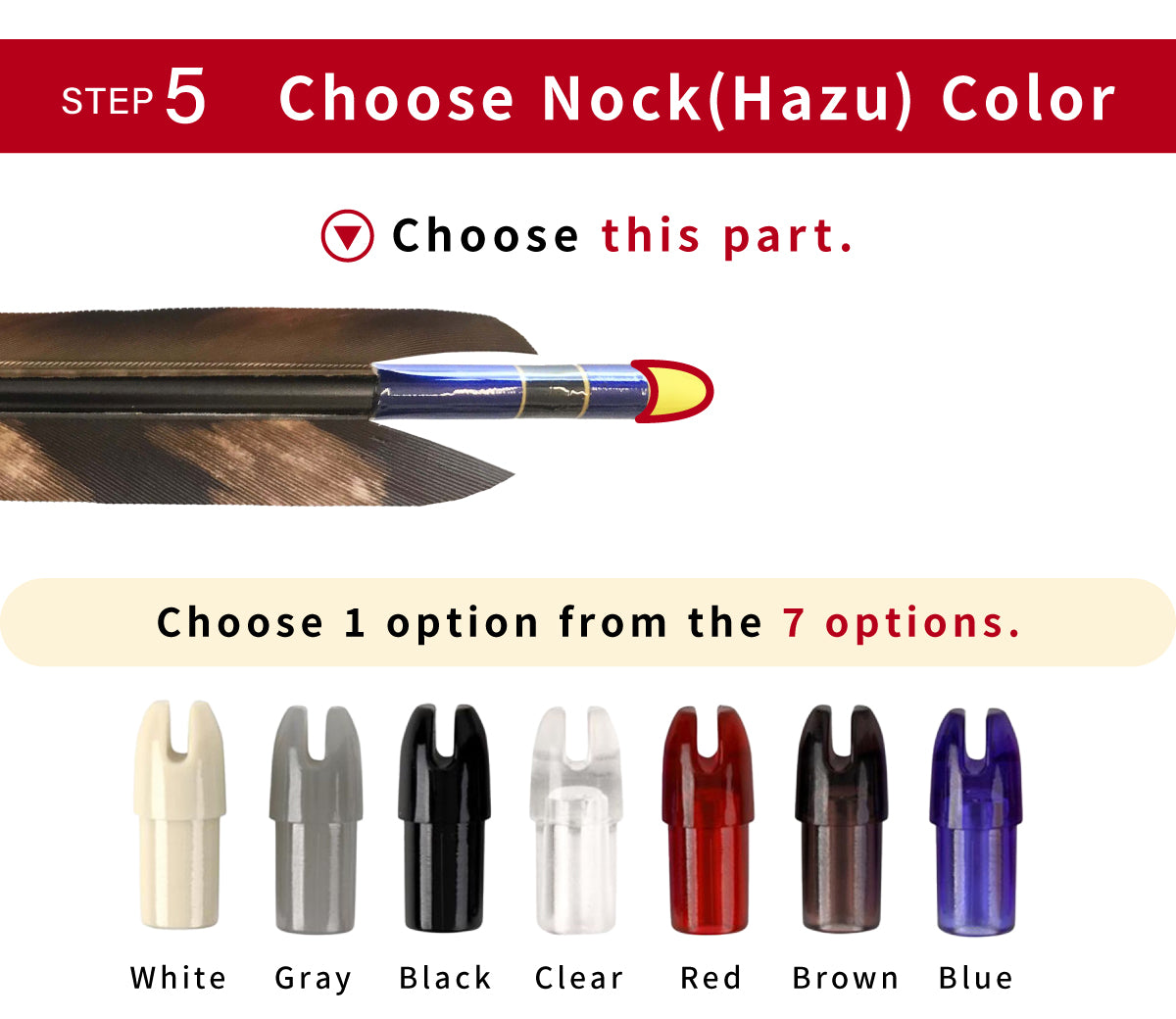 【O-214】Custom-made arrows ： 1913 / 2014 / 2015 / Black Tip Feathers (dyed pattern) -30 Designs - Set of 6 / Shaft Color (5 colors), Washi Papre Wrapping, Fletching Thread (Hagi-ito), Nock (7 colors) -  フルオーダー製作矢 1913 / 2014 / 2015 黒手羽 染抜き(30種) ６本組