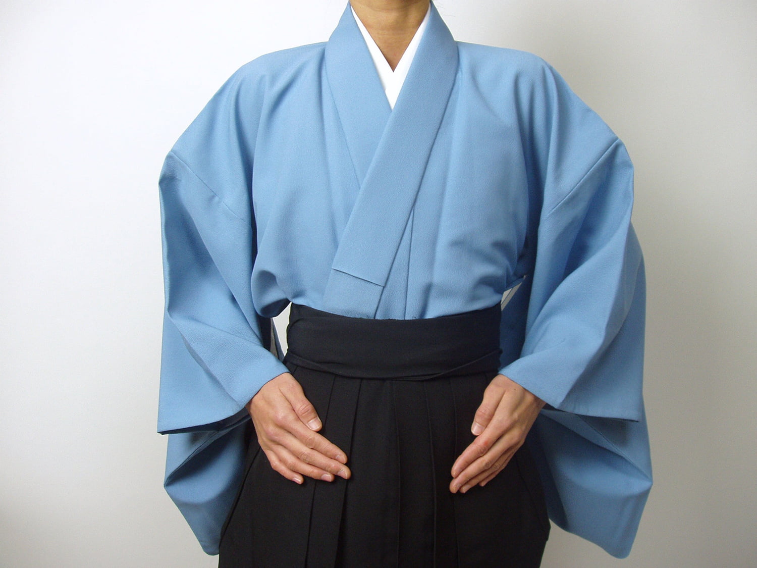 【H-027】 Kimono - Crepe （For women）Size：XL 　着物 ちりめん 特大 女性用 ピンク 若草 水色 弓道 弓具 弓道着【在庫限り】