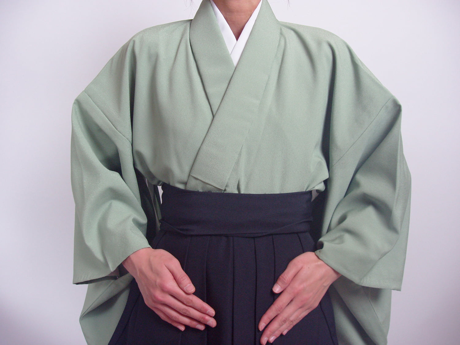 【H-027】 Kimono - Crepe （For women）Size：XL 　着物 ちりめん 特大 女性用 ピンク 若草 水色 弓道 弓具 弓道着【在庫限り】