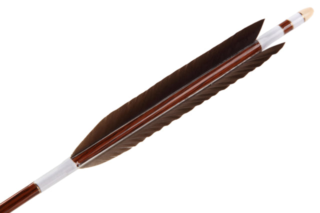 【D-1661】Black wing feather Fletching - Set of 6 (HAYABUSA Carbon 80-25) 黒手羽 ハヤブサカーボン 80-25 6本組
