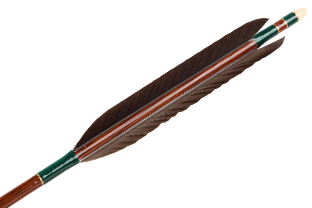 【D-1663】Black wing feather Fletching - Set of 6 (HAYABUSA Carbon 80-25) 黒手羽 ハヤブサカーボン 80-25 6本組