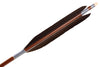 【D-1664】Black wing feather Fletching - Set of 6 (HAYABUSA Carbon 80-25) 黒手羽 ハヤブサカーボン 80-25 6本組