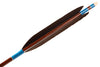 【D-1665】Black wing feather Fletching - Set of 6 (HAYABUSA Carbon 80-25) 黒手羽 ハヤブサカーボン 80-25 6本組