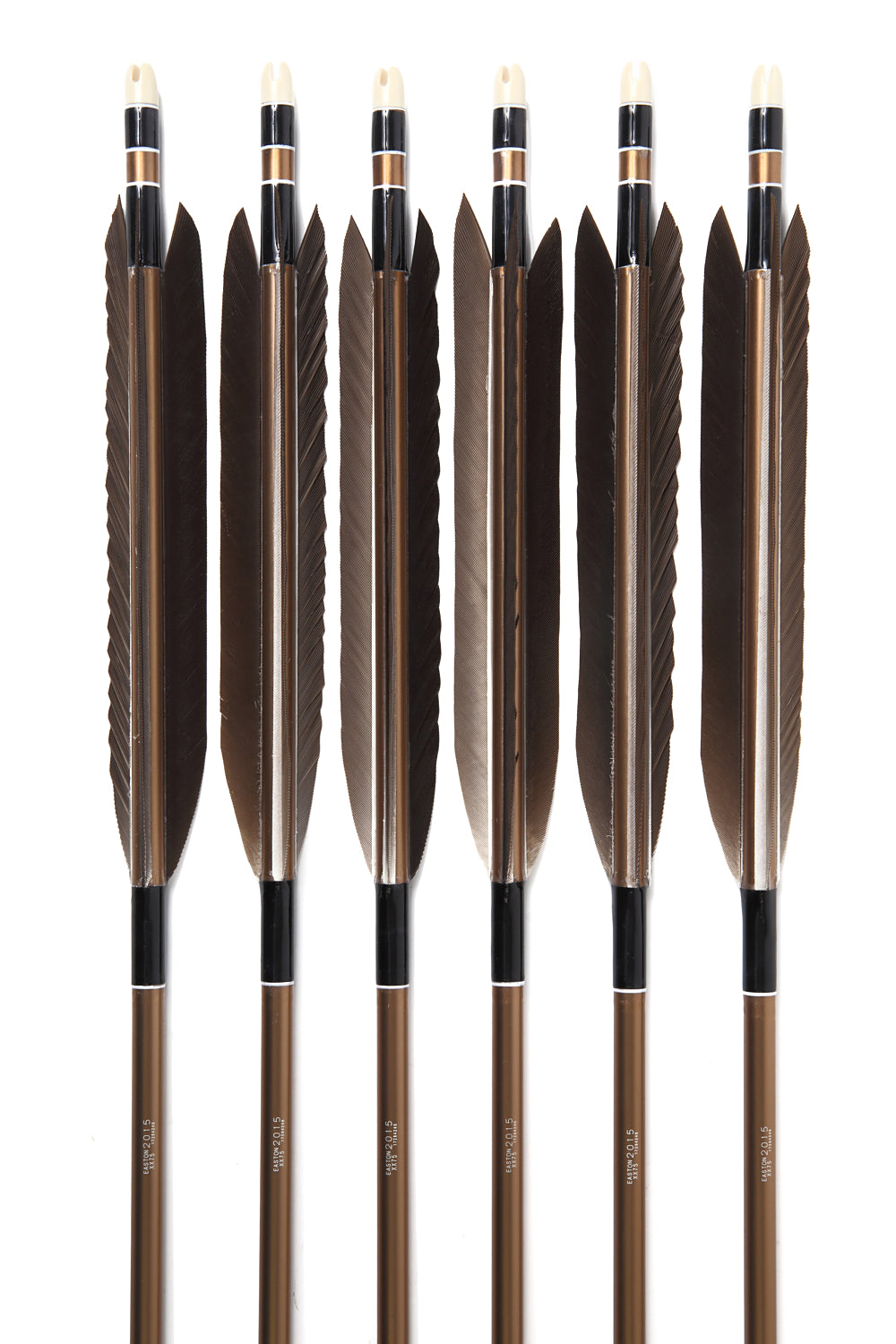 【D-1684】（DEAL of the season !!!）Black wing feathers - Set of 6 (Shaft Size 2015)黒手羽 B級品 2015 6本組 ジュラ矢