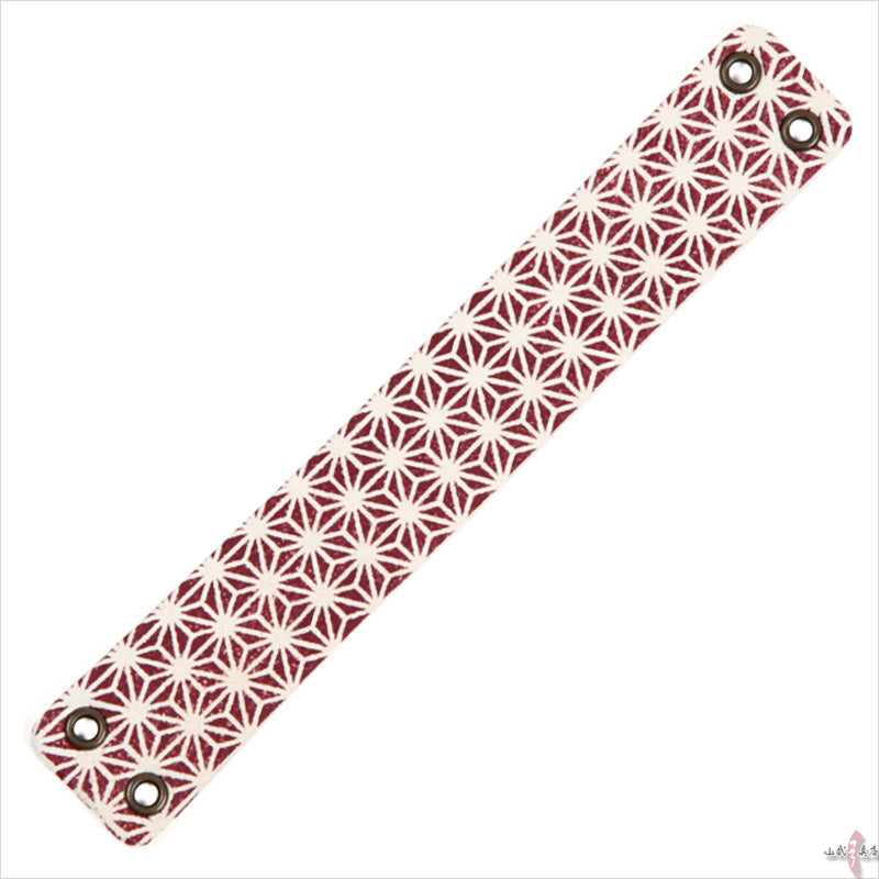 Turikawa　吊り革柄 麻の葉 赤×白【C-167】