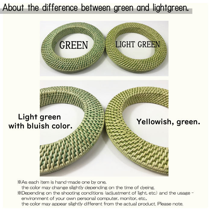 【C-178】 Rattan dyed string winding 8 colors Small 　籐製 染色弦巻 全8色 小