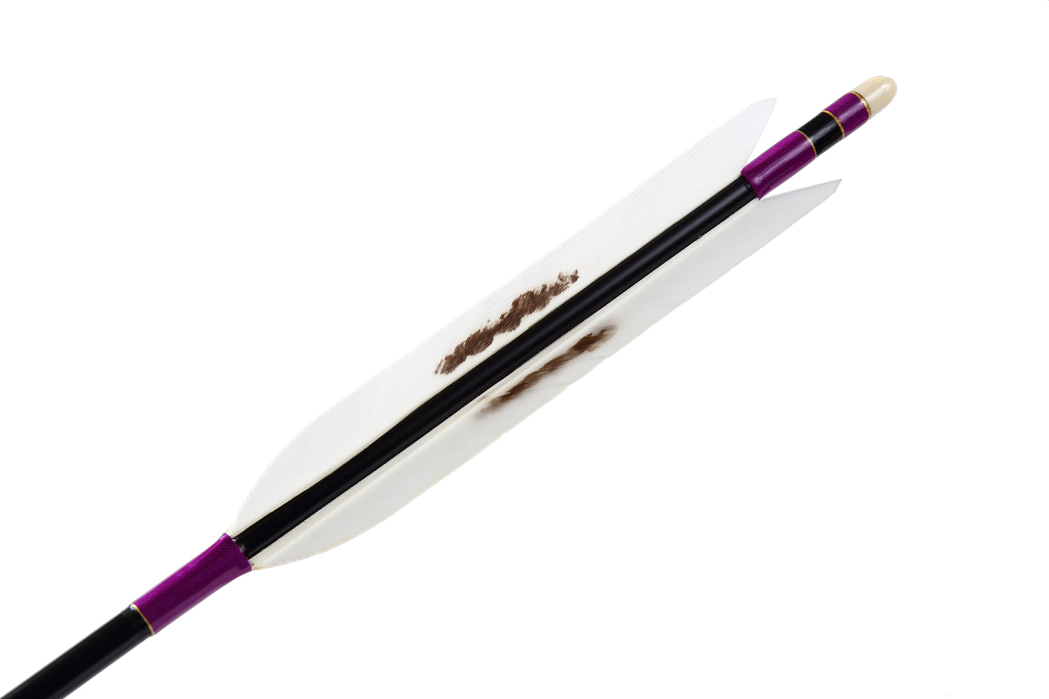 【D-1649】Ukigumo Fletching - Set of 6 (Shaft Size 2015)ターキー手描 浮雲 2015シャフト 6本組