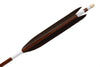 【D-1655】Black wing feather Fletching - Set of 6 (HAYABUSA Carbon 76-22) 黒手羽 ハヤブサカーボン 76-22 6本組