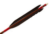 【D-1660】Black wing feather Fletching - Set of 6 (HAYABUSA Carbon 80-25) 黒手羽 ハヤブサカーボン 80-25 6本組