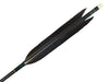 【D-1707】Black wing feather Fletching - Set of 6 (Mizuno Carbon WENEW7518) 黒手羽 ミズノカーボン ウィニュー 75-18 6本組