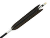 【D-1708】Black wing feather Fletching - Set of 6 (Mizuno Carbon WENEW8023) 黒手羽 ミズノカーボン ウィニュー 80-23 6本組