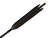 【D-1709】Black wing feather Fletching - Set of 6 (Mizuno Carbon WENEW8023) 黒手羽 ミズノカーボン ウィニュー 80-23 6本組