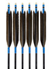 【D-1715】（DEAL of the season !!!）Black wing feathers - Set of 6 (Shaft Size 1913) 黒手羽 B級品 1913 6本組