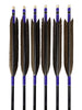 【D-1716】（DEAL of the season !!!）Black wing feathers - Set of 6 (Shaft Size 1913) 黒手羽 B級品 1913 6本組
